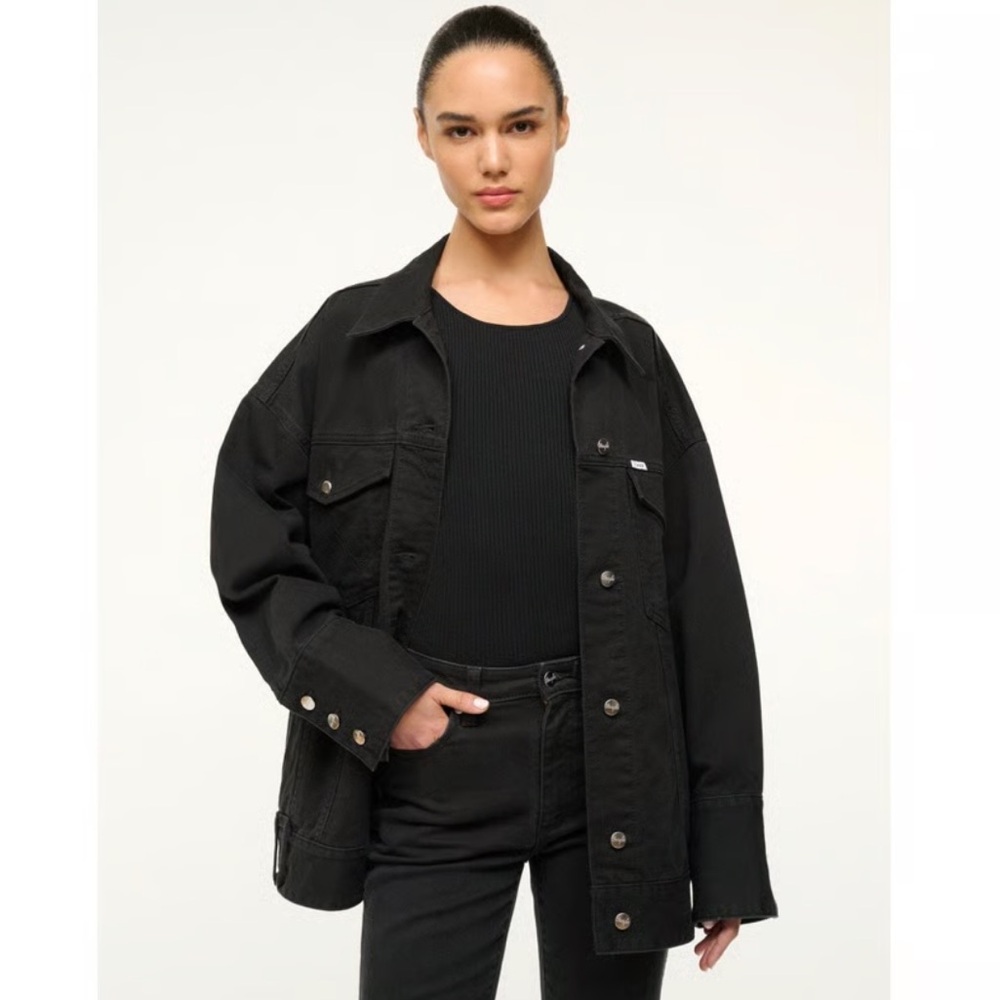 STAUD x Wrangler Black Denim Jacket